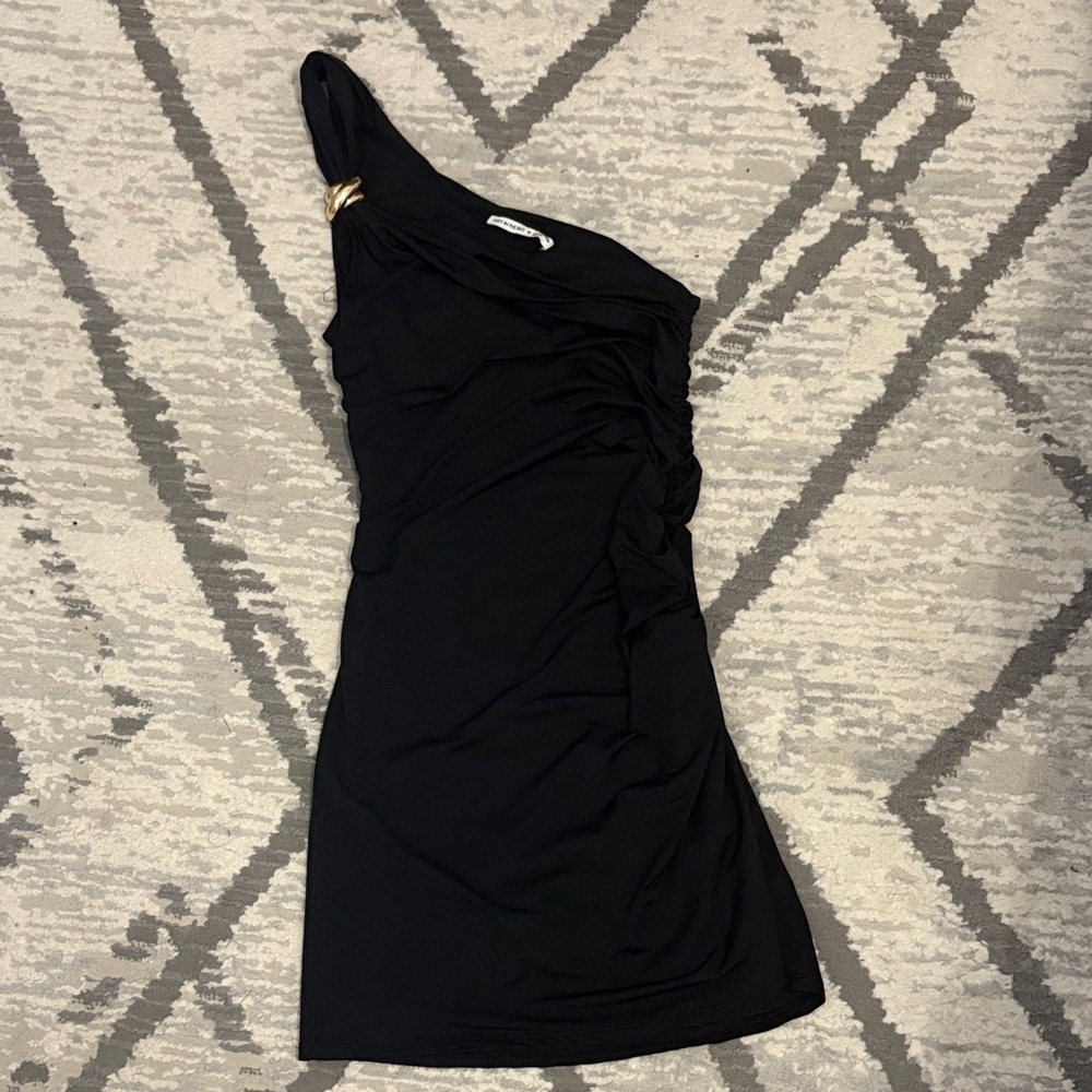 Lucy in the Sky Black One-Shoulder Dress